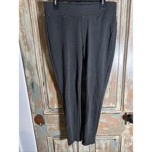 Seven7 Gray Large Pull-On Jeggings Leggings Women’s Thick Cozy Back Pockets